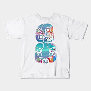 Floral watercolor tiki Kids T-Shirt